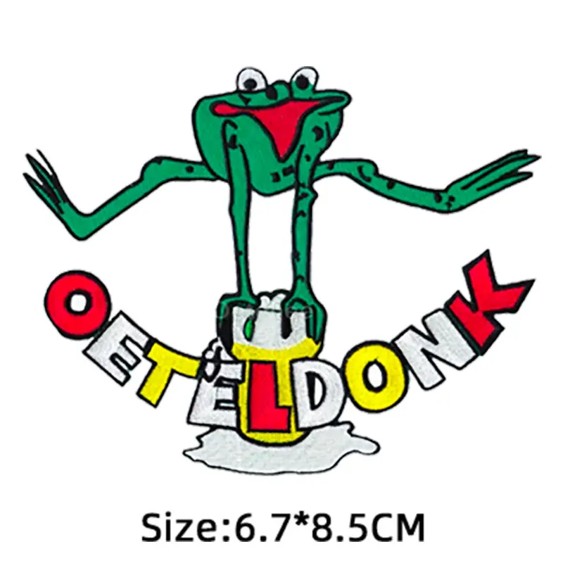 2021 новые вышитые эмблемы Oeteldonk лягушки нашивки Значки для голландского карнавала