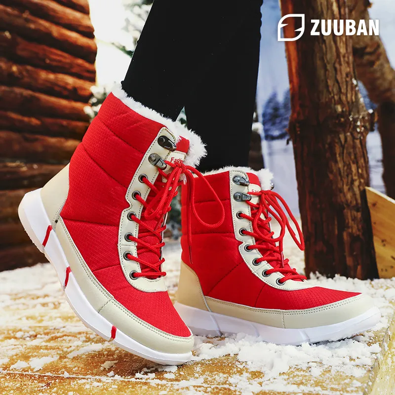 

Men Boots Waterproof Winter Shoes Women Snow Boots Platform Keep Warm Ankle Winter Boots with Thick Fur Heels Botas Mujer Unisex