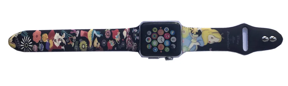 YUKIRIN Cartoon Stitch Lion King Little Mermaid Silicone Sport Band For Apple Watch Series 5 4 3 2 1 Wrist Strap Case for iWatch