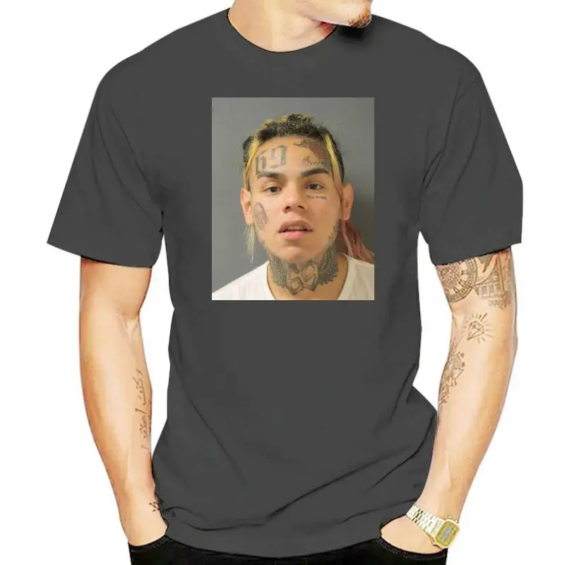 

6ix9ine T Shirt Mugshot Streetwear clothing rap rapper hip hop Tekashi69 day69