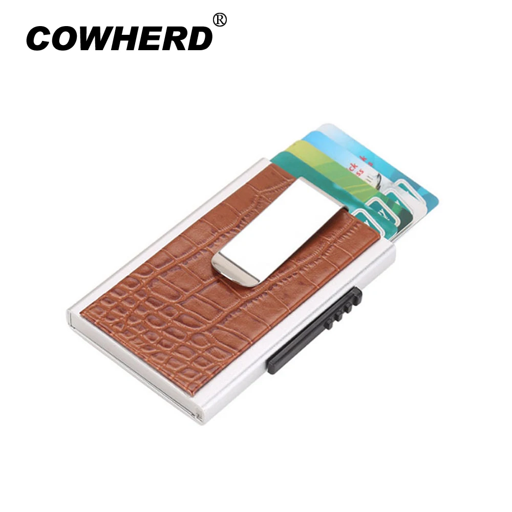 Автоматический кожаный чехол для мужчин мужская сумка со змеиной кожей