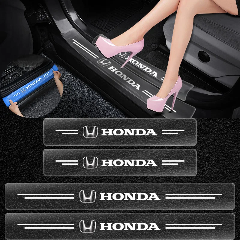

4pcs 3D Transparent Car Door Sill Protective Stickers for Honda CBR300RR CBR600RR CBR1000RR CBR500R CBR650F VFR800 1200 VTX1300