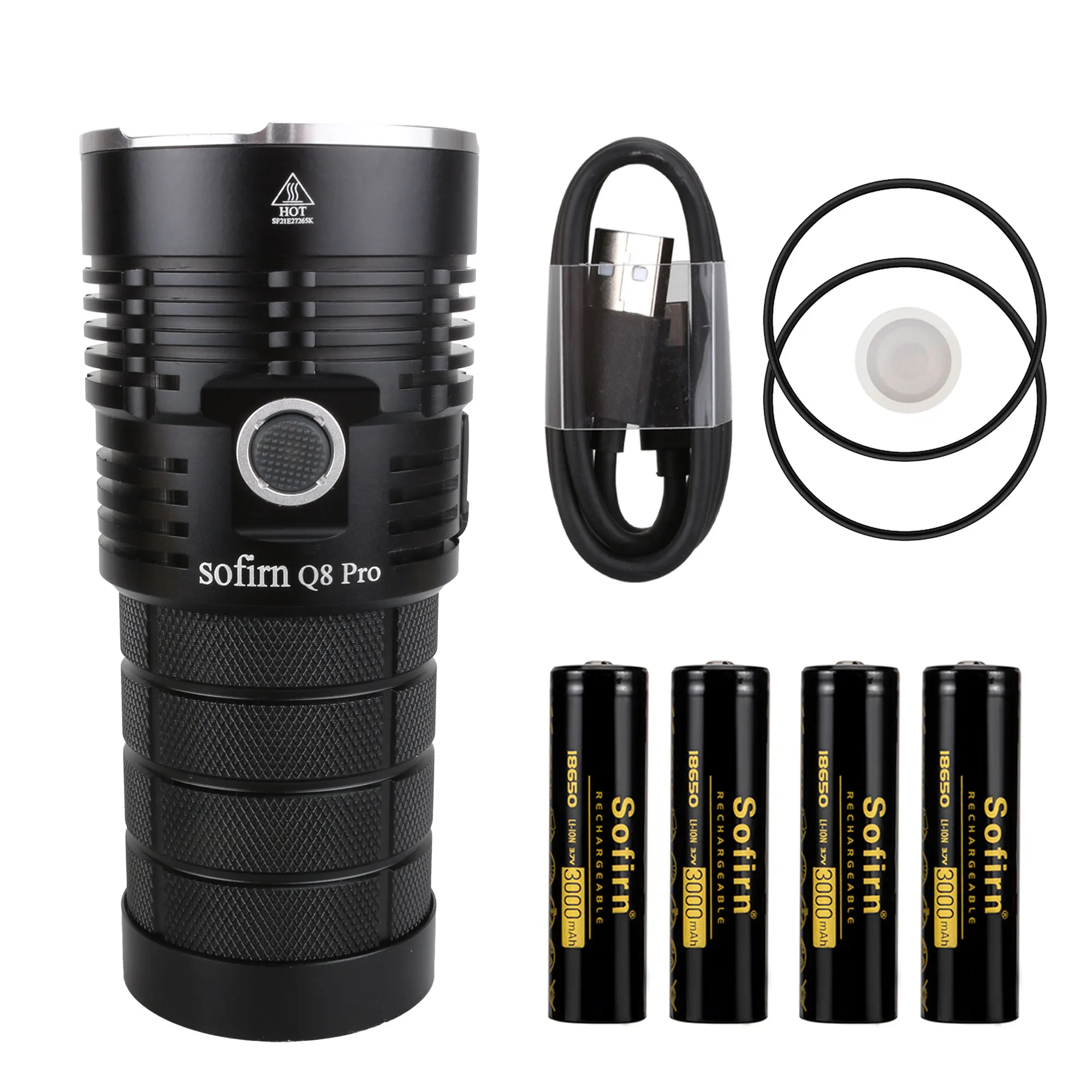 Sofirn Q8 Pro мощный 2 0 лм светодиодный фонарик USB C перезаряжаемый с 4 * Cree XHP50.2 Anduril