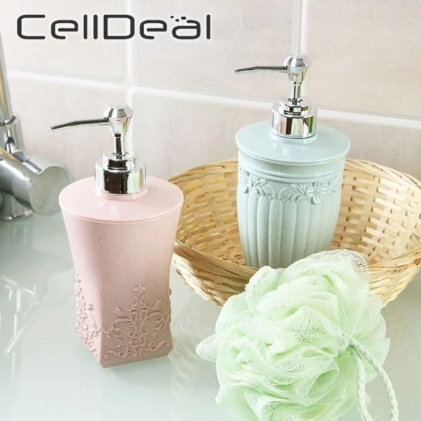 

European Style Kitchen Bathroom Accessories Carving Soap and Lotion Dispenser Hand Lotion and Essential Oils Bottle