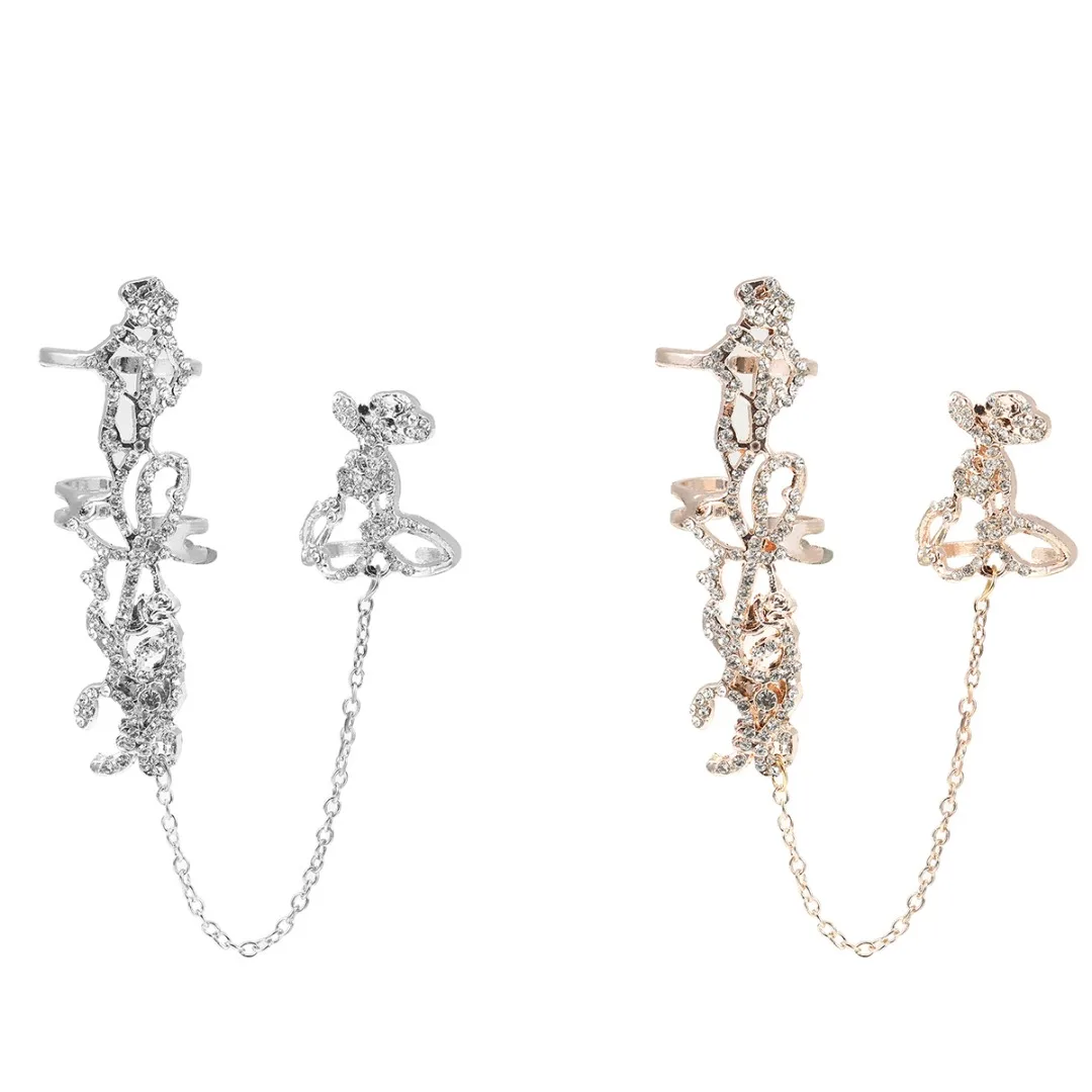 Горячая Распродажа кольцо с несколькими костяшками на палец листьями цветами и