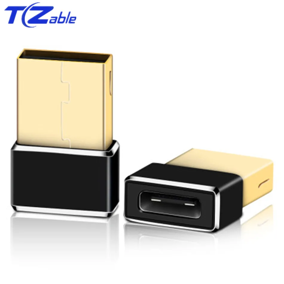 Black 2 шт. USB 3,0 к USB 3,1 type C OTG адаптер USB-C конвертер type-c адаптеры для samsung S10 для Xiaomi Mi 9t USB OTG разъем - Цвет: Black