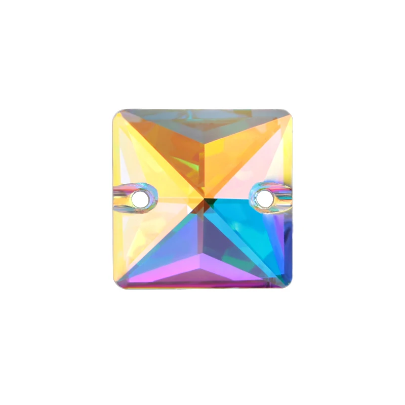 12mm 14mm Square Crystal AB Glass Stones Flatback Sewing Strass Craft Sew On For Dresses Clothes Jewelry | Дом и сад