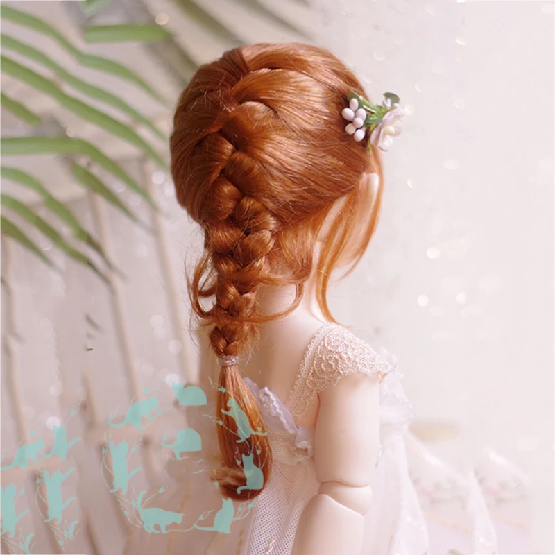 Парик для куклы Bybrana BJD 1/3 1/4 1/6 имитация мохера молока чая пальмы Скорпиона длинные
