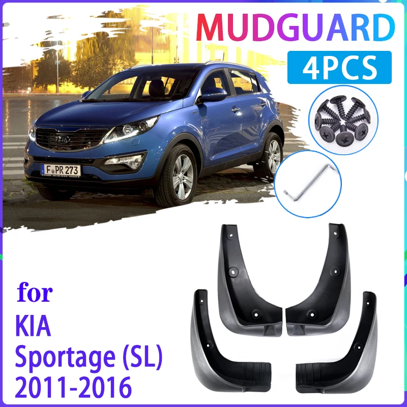 4 PCS Car Mud Flaps for KIA Sportage SL 2011~2016 2012 2013 2014 2015 Mudguard Splash Guards Fender Mudflaps Auto Accessories