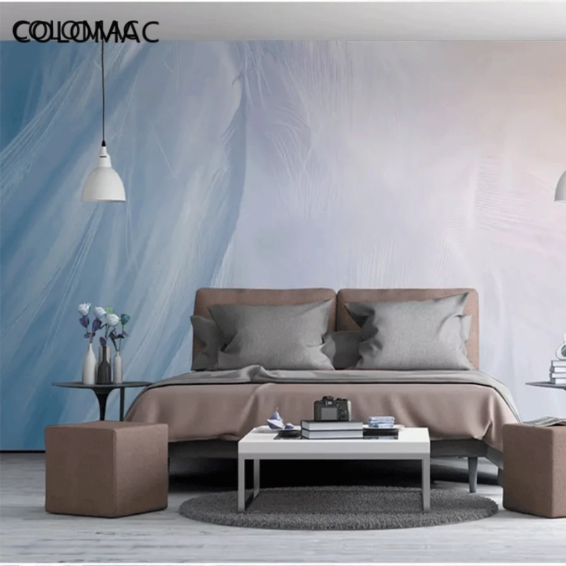 

Обои с перьями в скандинавском стиле, Оригинальные Современные Простые настенные украшения для дома, аксессуары для гостиной, Прямая поста...