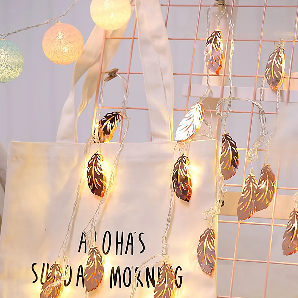 10/20 LED сусальное золото светильник гирлянды Батарея питание Рождественские огни