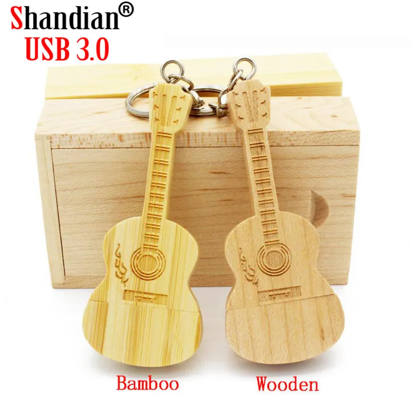 USB-флеш-накопитель SHANDIAN деревянный в бамбуковой коробке 4-64 Гб | Компьютеры и офис