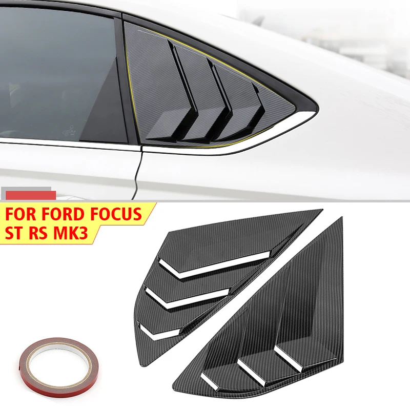 

Carbon Fiber Window Side Louvers Vent Fit For Ford Focus ST RS MK3 Hatchback