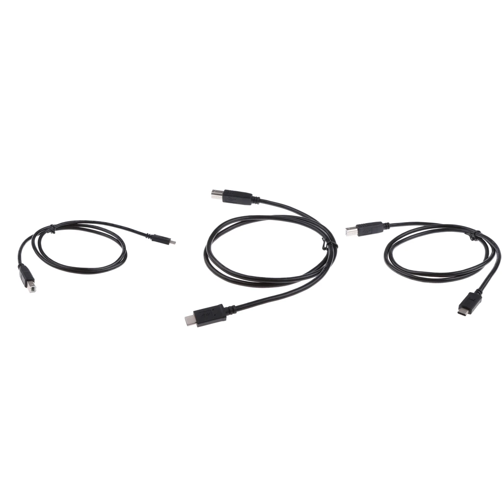 3x USB Type-c к USB2.0 Type-B Мужской зарядный кабель для печати 1 м |