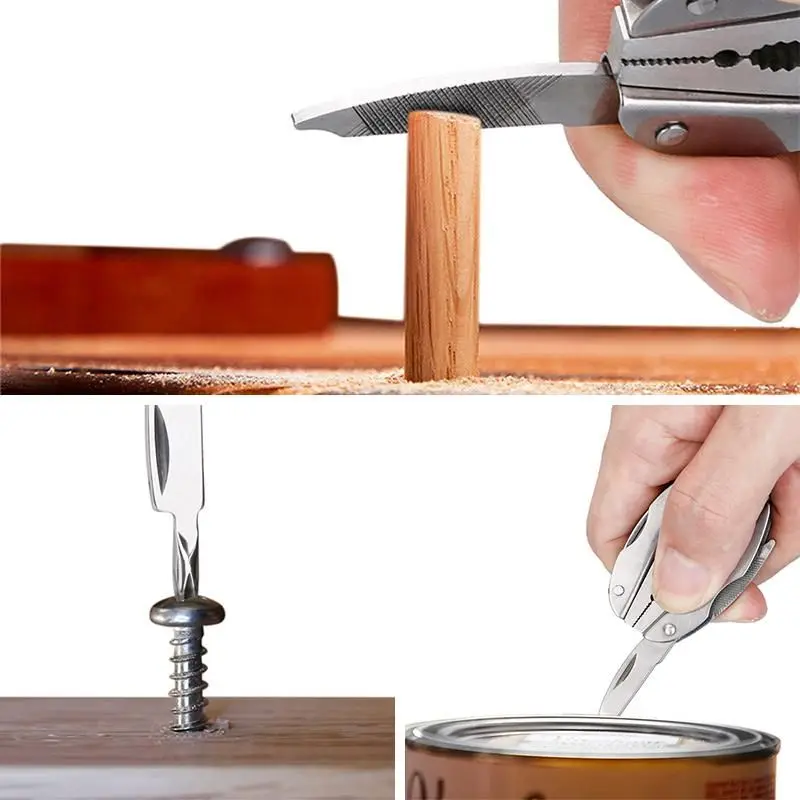 Нержавеющая сталь открытый Портативный многофункциональные плоскогубцы Ножи