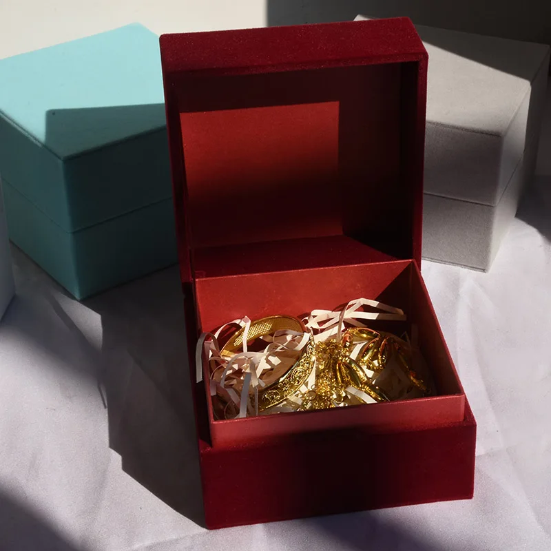 Квадратная фланелевая Подарочная коробка упаковка цветочного букета Свадебный