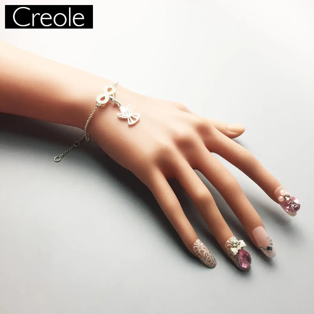 Шарм-подвеска Ангел Хранитель с сердцем 2018 пробы из серебра 925 для браслета |