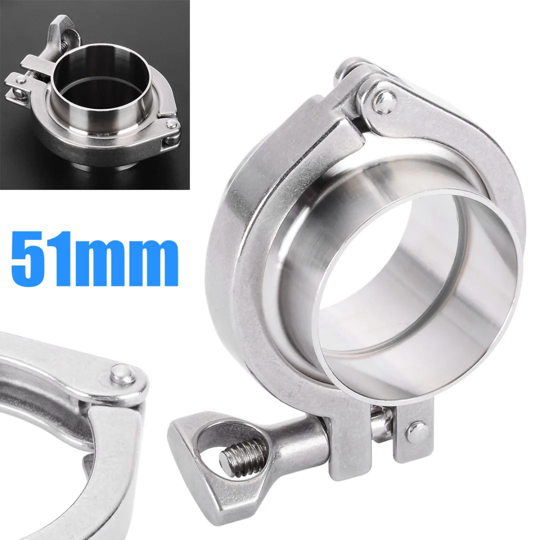 

Санитарная труба из нержавеющей стали 19 мм-51 мм, 2 шт., сварочный наконечник + 1 тройной зажим + 1 комплект прокладок из ПТФЭ Mayitr, лидер продаж