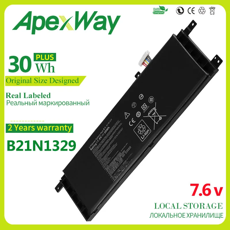 

ApexWay 7.6V NEW B21N1329 Battery for Asus D553M F453 F453MA F553M P553 P553MA X453 X453MA X553 X553M X553B X553MA X403M X503M