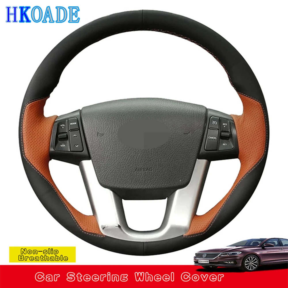 

Customize DIY Genuine Leather Car Steering Wheel Cover For Kia Sorento 2009-2014 K7 Cadenza 2011 2012 2013-2015 Car Interior