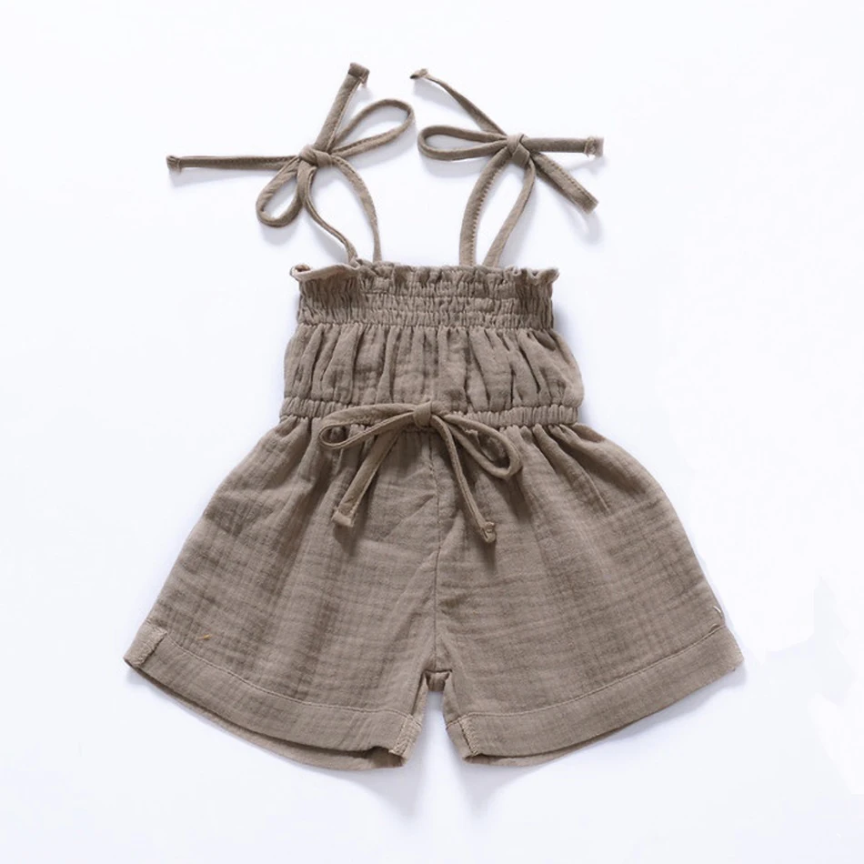 

Little Girl Casual Clothes Baby Sling Jumpsuit Kids Summer Cotton and Linen Jumpsuit Toddler Girl Christmas Outfits 1-6 Years