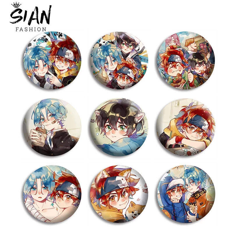 Anime SK8 The Infinity Brooch Reki Langa Miya Cosplay Figure Badges for Jackets Schoolbag Lapel Pins Souvenir Jewelry Wholesale | Украшения