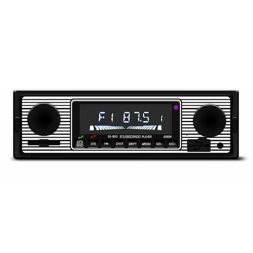 Винтажный автомобильный Bluetooth fm-радио MP3-плеер Стерео USB AUX классический стерео