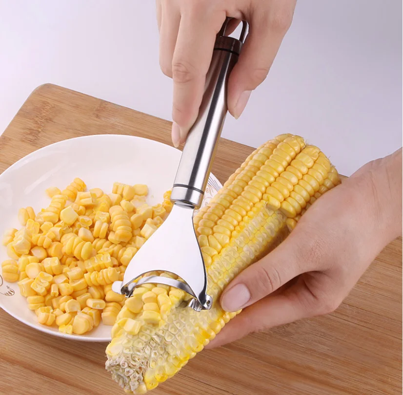 

Stainless Steel Corn Stripper Fruit Vegetable Tools Kitchen Tool Corns Threshing Device Corns Strippe Easy Peeling Corn Grater