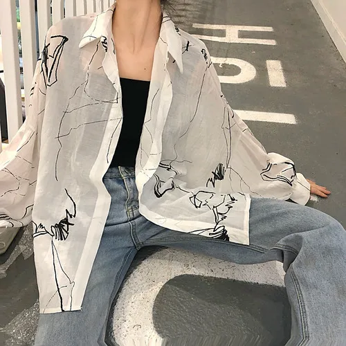 Простой белый Повседневный Свободный корейский стиль негабаритный базовый