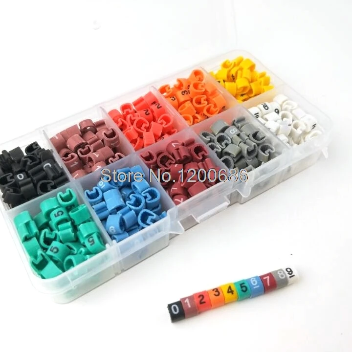 

2.5MM2 Cable Marker Fit Wire18-12 AWG Soft PVC Letter " 0 to 9, "Total 500 Pcs PVC Cable Wire Markers Letter 0-9 each 50pcs