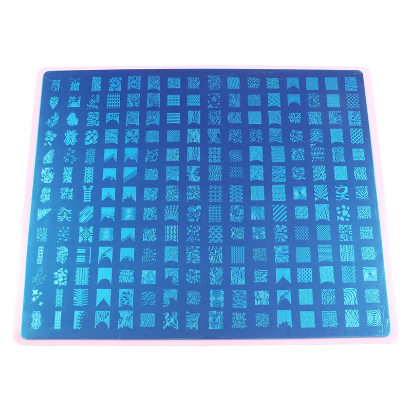 Большой размер шаблон для дизайна ногтей изображение NK03 пластина стемпинга