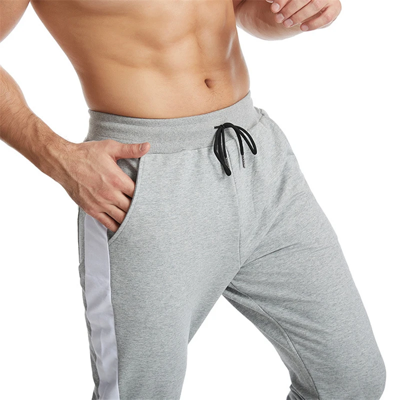 

Casual Pants Men Hip Hop Skinny Trousers Track Bottom Sweatpants Streetwear Man Pant Side Stripe Fashion Mens Joggers Pants