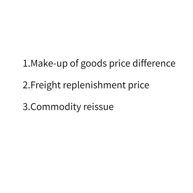 

Make-up of goods price difference Freight replenishment price Commodity reissue