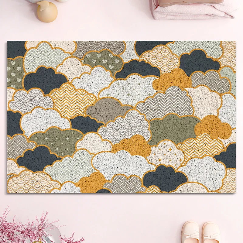 Приветствуется домашний коврик из ПВХ с шелковой петлей для прихожей спальни