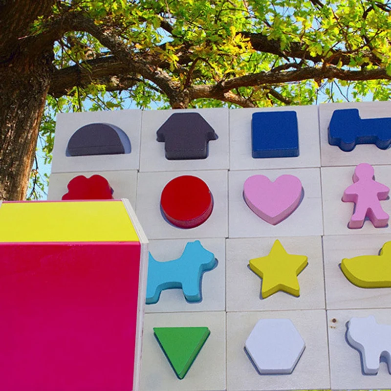 

Shape Recognition Box Infant Hand Brain Matching Shape Matching Jigsaw Puzzle