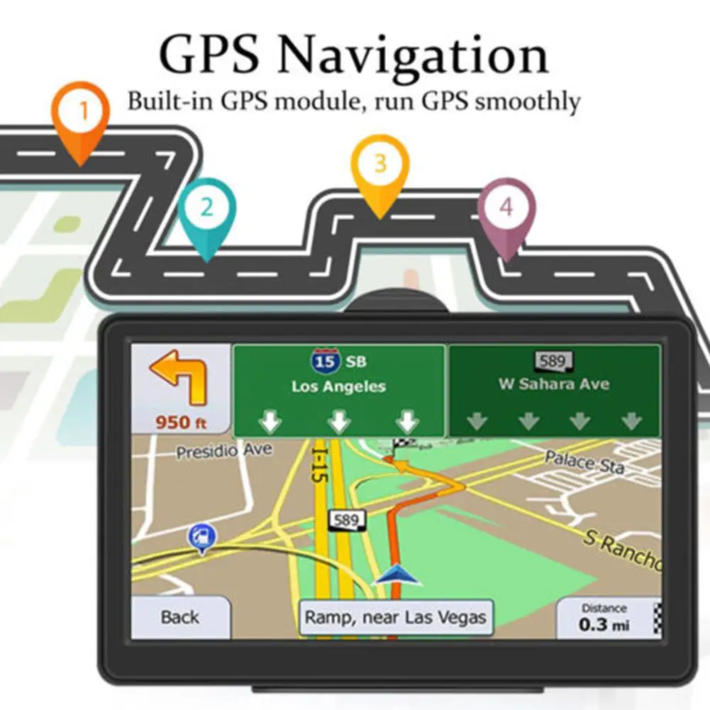 Портативный 256 м+ 8 Гб 7 дюймов Сенсорный экран gps-навигатор для машины навигационный планшетный Авто gps автомобильного навигатора современные Карты FM gps