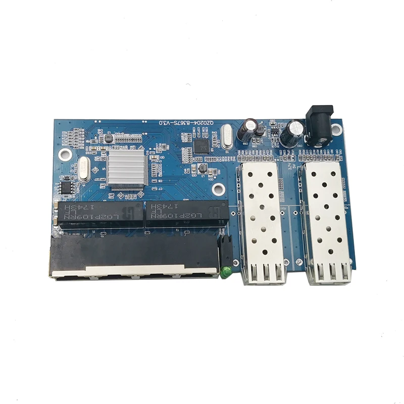 Гигабитный Ethernet коммутатор волоконно оптический медиаконвертер 4 RJ45 2 SFP 10/100/1000 M