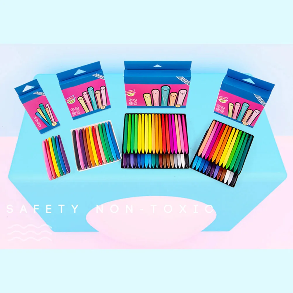 Треугольные мелки 36 цветов креативные моющиеся и нетоксичные восковые для