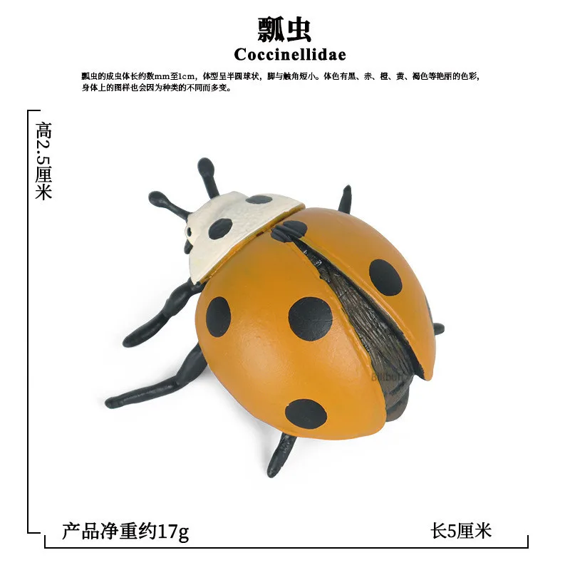 

Simulation Animal Insect PVC Ladybug Bee Spider Model Action Figures Collection Miniature Cognition Educational Toy for Children