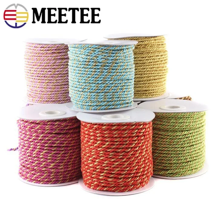 

1pc 3mm 3 Shares Twisted Ropes DIY Craft Braided Cords Rope Drawstring Cushion Pillow Bag Chair Decoration Accessories(34m)