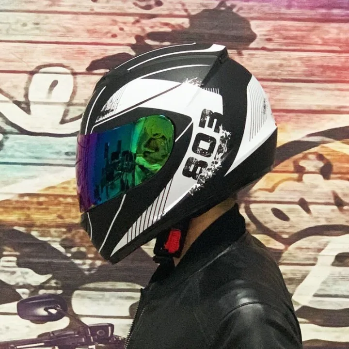 Мотоциклетный шлем мужской на все лицо из АБС-пластика | Автомобили и мотоциклы