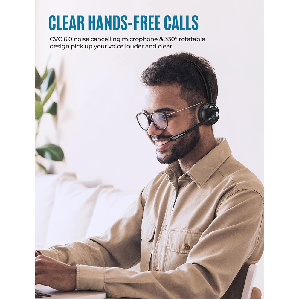 Беспроводные наушники Mpow Pro MBH15 улучшенная Bluetooth-гарнитура с шумоподавлением