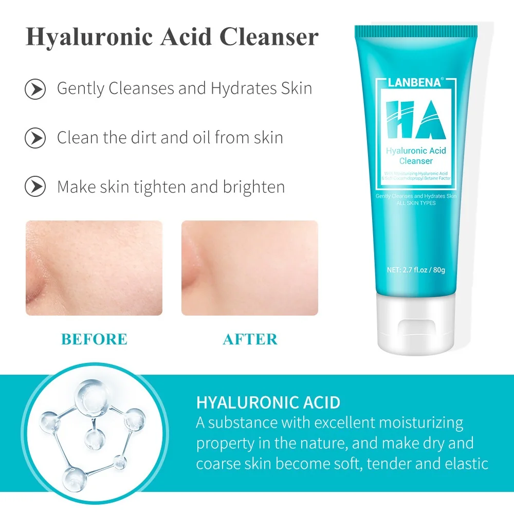 Очищающее средство для лица LANBENA пена мытья Очищающий скраб глубокое очищение