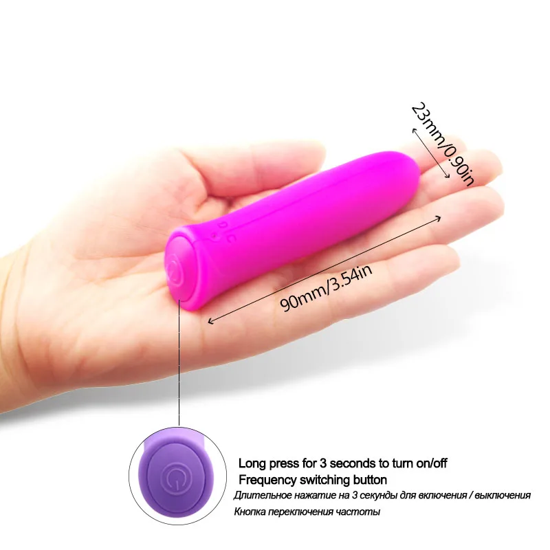 Роскошный мини вибратор для точки G маленькая пуля Стимулятор клитора 10