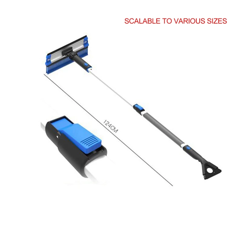

25Inch Extendable Car Snow Brush with Squeegee and Ice Scraper Tool Shove for Auto SUV Truck Windshield