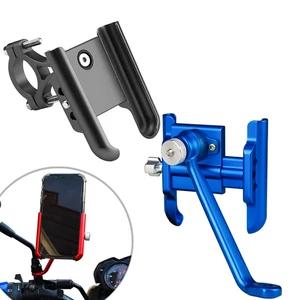 smoyng aluminum motorcycle phone holder bracket bicycle mirror mount bike handlebar mobile support stand for iphone x 11 free global shipping