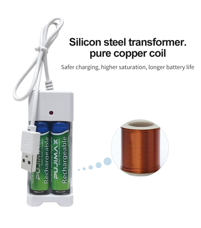 PHOMAX USB 2 слота 1 V Портативный быстро с линией аккумуляторная батарея аа ААА