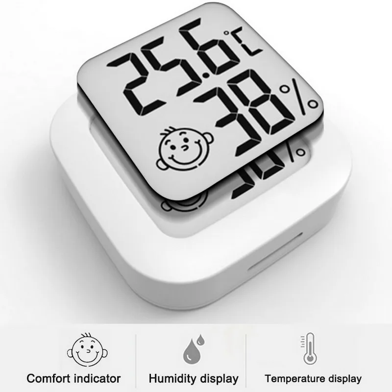 

Digital Thermometer 2 Lcd Screen Digital Hydrometer Wireless Smart Temperature Humidity Sensor with Battery Home Decor
