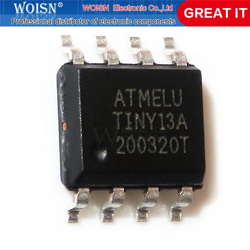 2 шт./лот ATTINY13A-SSU ATTINY13A TINY13A лапками углублением SOP-8 новый и оригинальный IC в