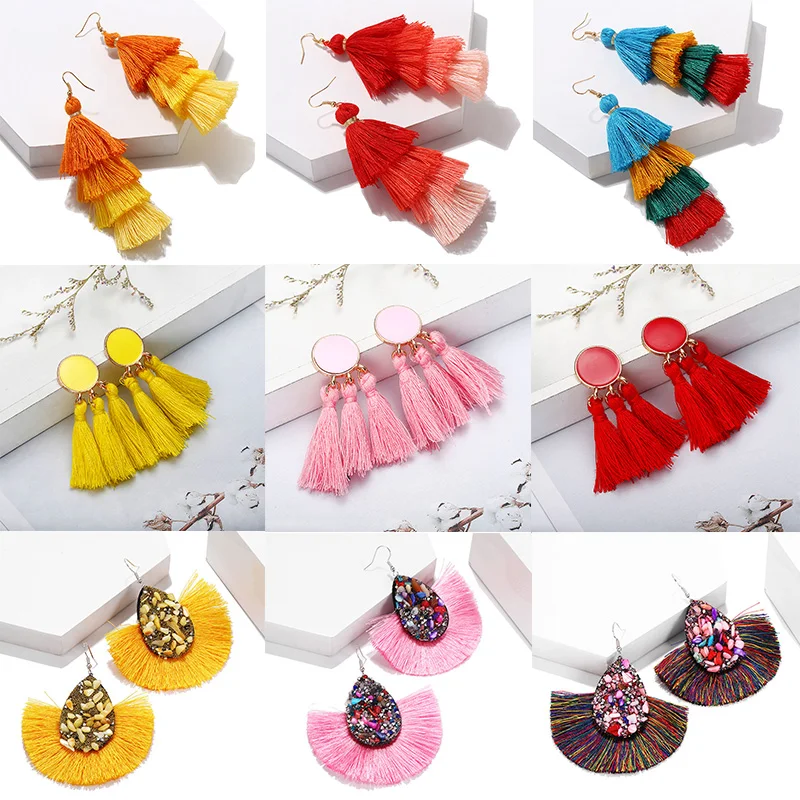 Модные женские серьги 2019 крупные ювелирные изделия в стиле бохо большие